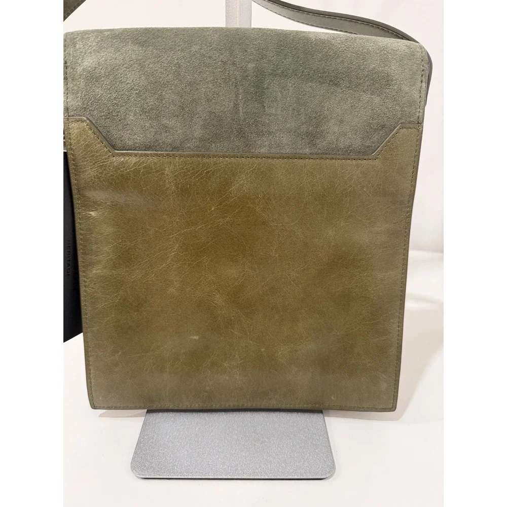 NWT HALSTON HERITAGE Olive Suede Messenger Bag